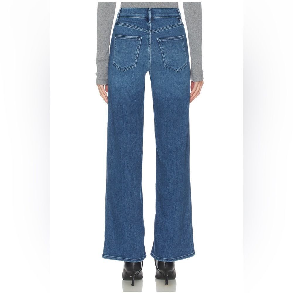 FRAME LE Slim Palazzo Wide Leg jeans in “Bixby” dark wash - Picture 6 of 9